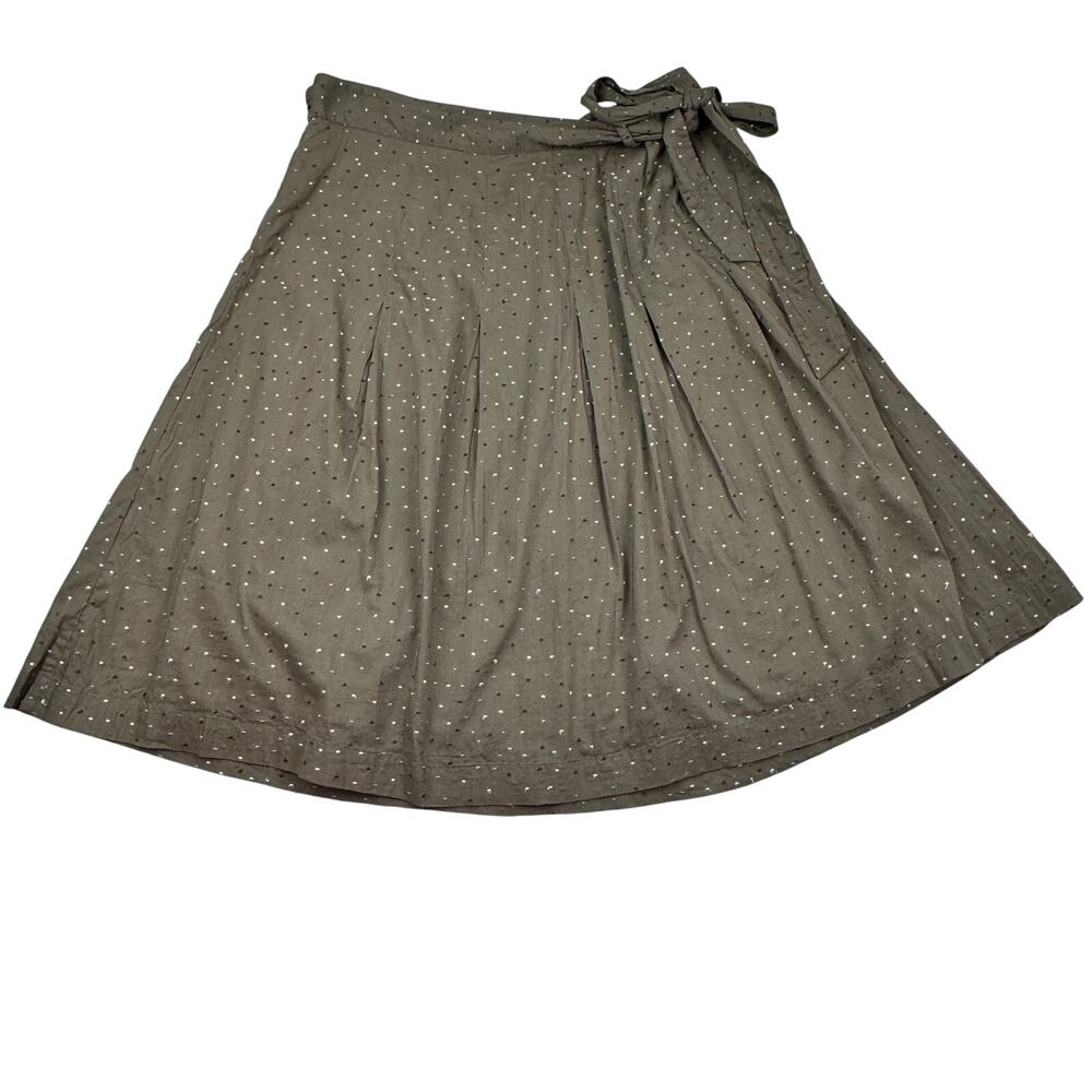 Boden 100% Cotton Embroidered Dot Full Circle Skirt Women's Size 16R